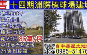 十四期洲際棒球場大建地