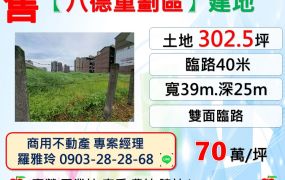 【八德重劃區】40米路角地~住宅區(黃金地段豪宅地標)