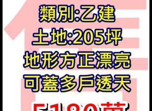 彰化國聖建地 地形方正  可蓋多戶