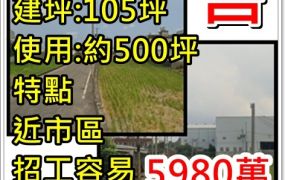 彰化甲建廠住 近市區.招工容易