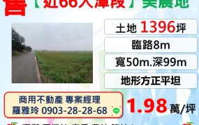 觀音【近66大潭段】轉角雙面臨路地形方正平坦美農地