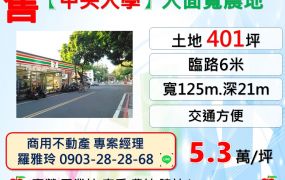 平鎮【中央大學】交通方便四通八達大面寬農地