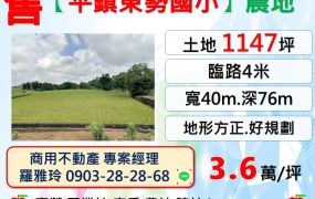 【平鎮東勢國小】地形方正好規劃交通方便超值美農地