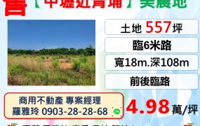 【中壢近青埔】6米前後臨路美田(獨家專賣稀有出售)