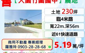 【大園竹圍國中】近61快速道路臨4米路一般農地