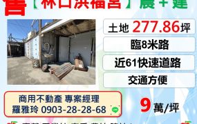 【林口洪福宮61旁】臨路8米低總價優質農＋建地