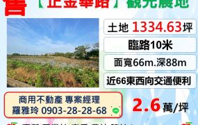 【正金華路】正10米路上道路寬敞蓮園觀光農地