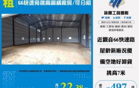 觀音66快速旁挑高鋼構廠房/可分租155