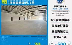 楊梅合法全新分租挑高鋼構廠房/B區155