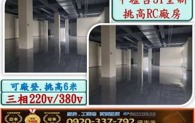 中壢台31全新挑高RC廠房出租