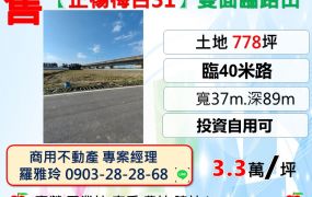 【正楊梅台31】雙面臨路大面寬田地(投資自用皆可)