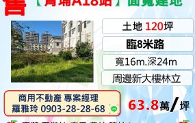 【青埔A18站】臨8米路大面寬建地(周邊新大樓林立)