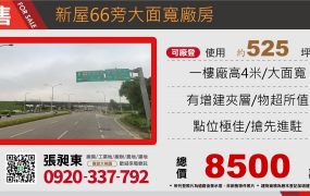 新屋66旁大面寬廠房