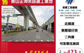 泰山正30米路邊工業地