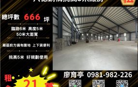 💖阿P精選💖八德鋼構挑高5米廠房