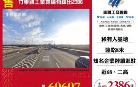 竹東鎮工業地稀有釋出120