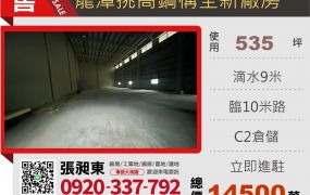 龍潭新穎挑高鋼構廠房