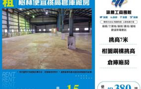 樹林便宜挑高倉庫廠房