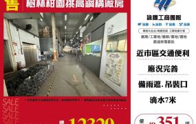 【大勝哥桃園買房】🔥樹林柑園挑高鋼構廠房