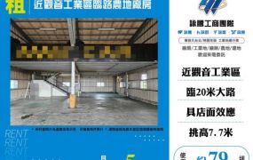 近觀音工業區臨路農地廠房150