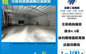 市區旁挑高鋼構店面廠房155