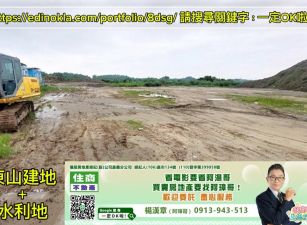 ❣️東山建地+水利地❣️一定OK啦！