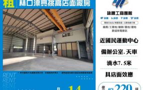 林口漂亮挑高店面廠156