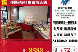 捷運站旁1樓廠辦店面