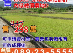 市365_知本火車站都計內低總價農地D