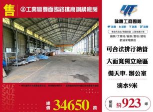正工業區雙面臨路挑高鋼構廠房120