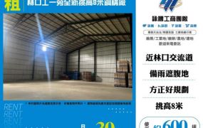 林口工一旁全新8米高鋼構廠房146