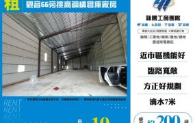觀音66旁挑高鋼構倉庫廠房124