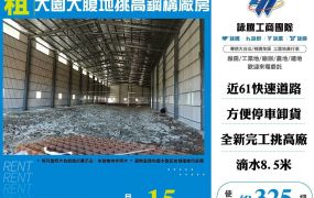 大園大腹地挑高鋼構廠房