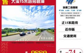 【大勝哥桃園買房】🔥大溪15米路旁倉庫