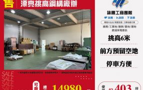 【大勝哥桃園買房】🔥大溪漂亮挑高鋼構廠辦