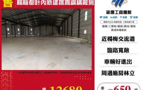 楊梅都計內新建挑高鋼構廠房