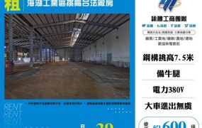 海湖工業區挑高合法廠房182