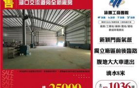 湖口交流道旁全新廠房/桃園新竹苗栗工業地廠房買賣出租