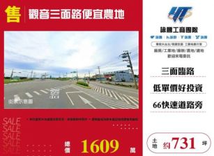 【大勝哥桃園買房】🔥觀音三面路便宜農地
