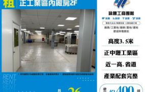 【大勝哥桃園買房】正工業區內廠房(2F)