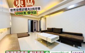 東區龍山街/世界帝標舒適大2房平車/售1288萬.價可談/林惠美0973386116