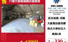 八德大面寬鋼構店面廠房