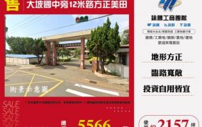 【大勝哥桃園買房】大坡國中旁12米路方正美田