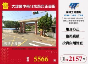 【大勝哥桃園買房】大坡國中旁12米路方正美田