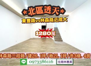 北區東豐路vs林森路三段近成大整新透天厝/售1280萬.價可談/林惠美0973386116