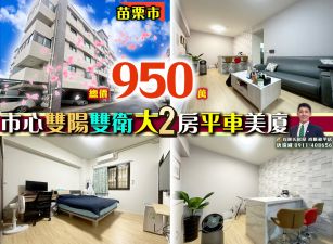 苗栗歐爸-苗栗輕齡雙陽雙衛大2房平車美廈
