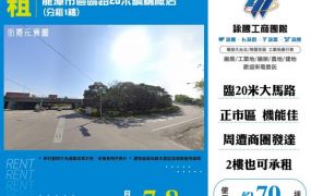 龍潭市區臨路20米鋼構廠店(分租1樓)158
