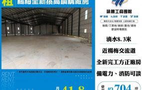 楊梅全新挑高鋼構廠房