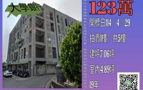嘉義法拍屋-太保大學銀行套房