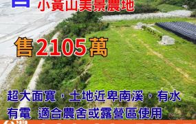 市農385_卑南溪畔遠眺小黃山美景農地